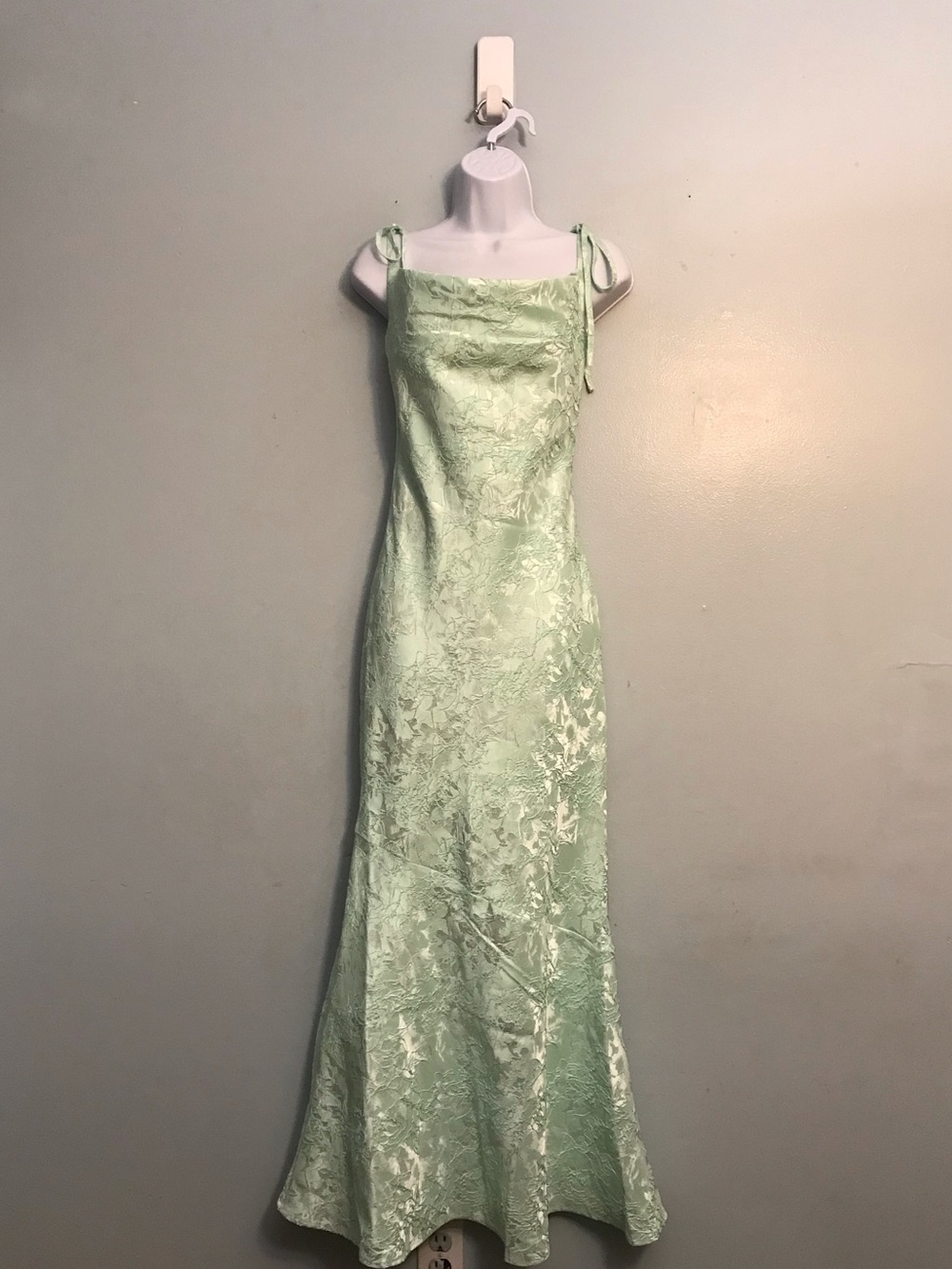 Baby boo fashions Women's Lace-Up Back Mint Green Slip Dress